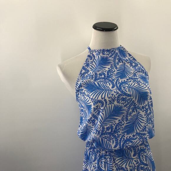 Show Me Your MuMu Sea Breeze Blue Heather Halter Dress NWT S Small - Picture 6 of 11